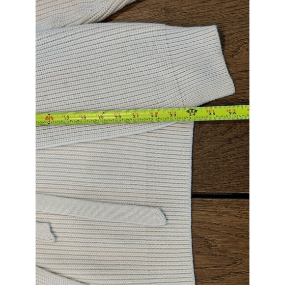 Alexander Wang Open Back Heavy Knit Sweater Women’s Size M Ivory Gold Rings - Picture 9 of 10